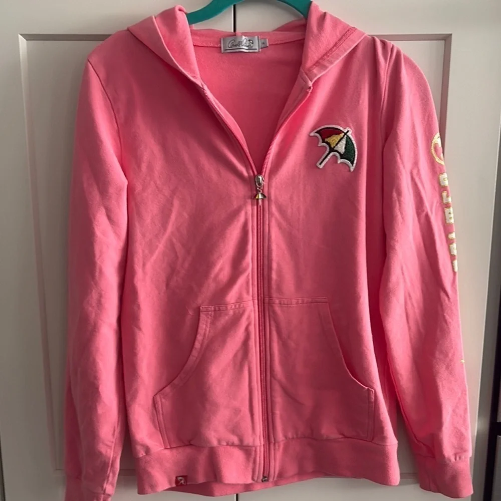 Pink Girls Arnold Palmer golf Zip Up hoodie